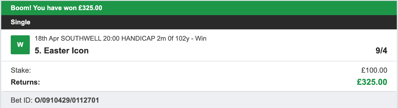 VIP Racing Profits - Winner 2 - 2023-04-18