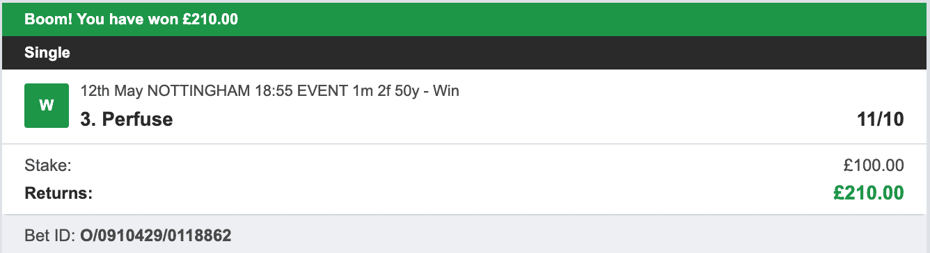 VIP Racing Profits - Winner 1 - 2023-05-12